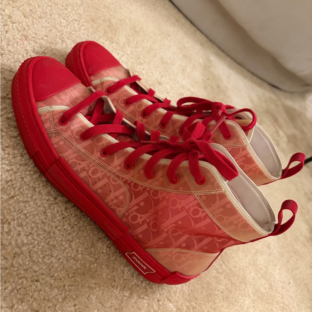 Dior Men’s B23 High Red Sneakers